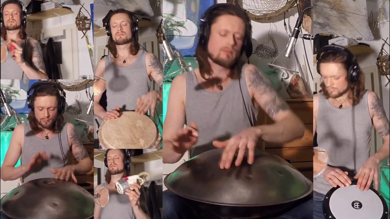 Handpan Mystic Flow "Wandering Track" 6 Layers Handpan, Djembe