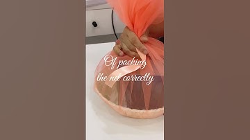 How to Tie The Perfect Net In Packing #giftwrapping #packing #trousseaupacking