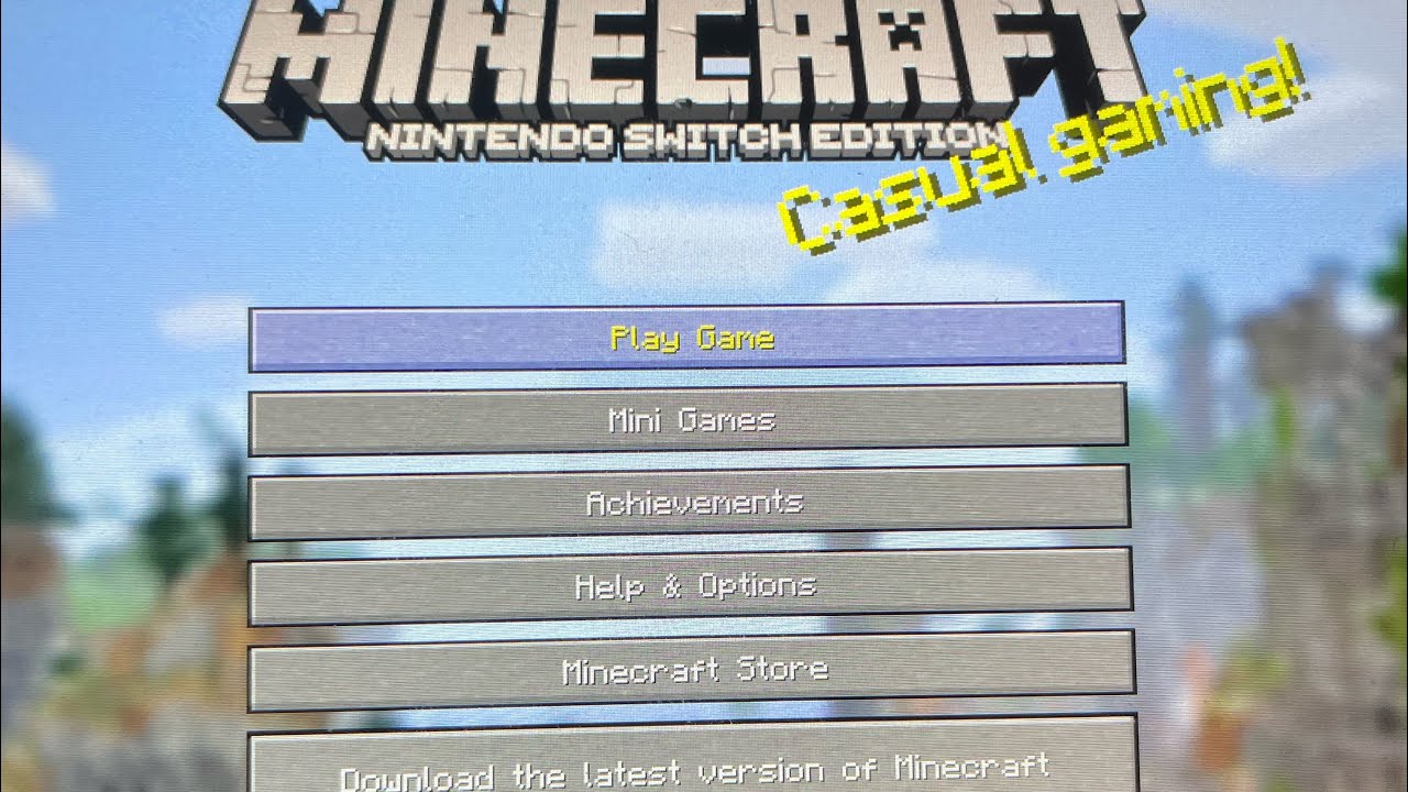 Playing Minecraft Nintendo Switch Edition In 2023 Tutorial World! - YouTube