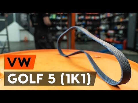 How to change serpentine belt / v-ribbed belt on VW GOLF 5 (1K1)