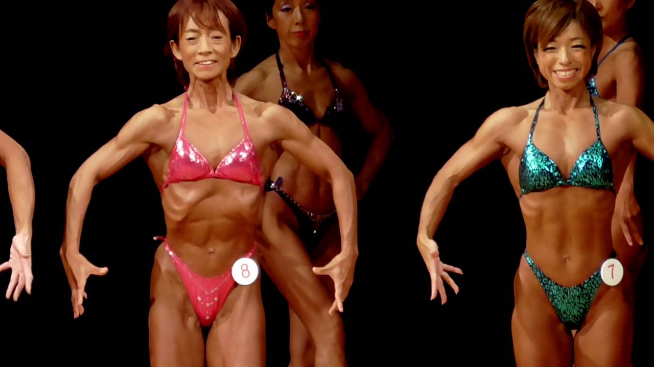 16年 日本マスターズボディビル 女子フィジーク50歳以上 比較審査 Youtube