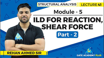Lecture 41 | Module 5 | ILD for Reaction, Shear Force (Part- 2) | Structural Analysis