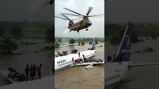 Helicopter Rescues Passengers Trapped on Sinking Plane #viral #shorts