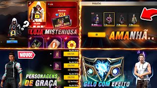 VAZOU!! PRÓXIMA LOJA MISTERIOSA, PERSONAGENS DE GRAÇA, RECOMPENSAS AMANHÃ, PASSE BARATO - FREE FIRE
