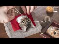 羊毛フェルトで猫を作る制作過程 6 - Needle felting Cat "SIDE by SIDE"  A process of making a cat with wool felt.