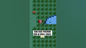 How huge Pokemon hide in small grass 😂 #pokemon #shorts