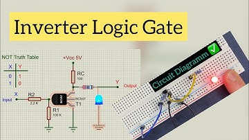 How to build Inverter Logic Gate using Bc547 on Breadboard