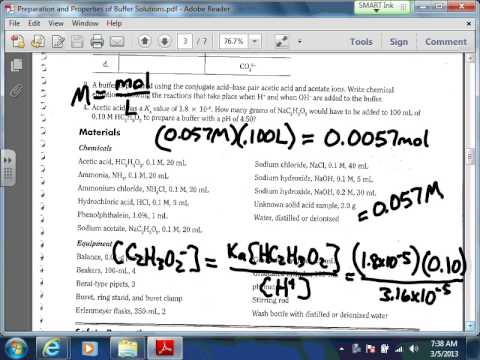 preparation and properties of buffer solutions lab acetic acid buffer