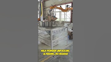 Milk powder unpacking & feeding No residue!😎 #palletizer #palletizingrobot #automation #stacking