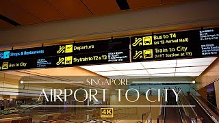 Singapore Changi Airport to City Center - How to get from Changi Airport MRT Train to Downtown