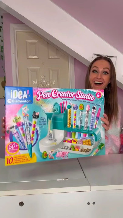 Unboxing the PEN CREATOR STUDIO and THE  HIGHLIGHTER STUDIO from Clementoni!😍🖊️🌈✨ AD #Shorts