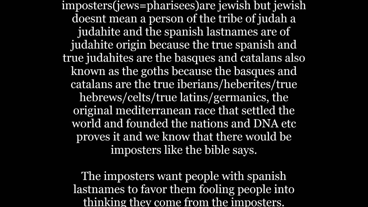 Basque Jewish Spanish lastnames arent jewish(edomites) but from the tribe of judah ...