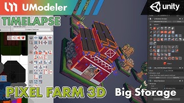 3D Modeling in Unity - Timelapse of Modeling & Unwrapping a Big storage in Pixel Farm 3D