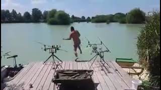 Funny carp fishing