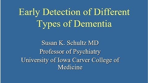 Early Detection of Different Types of Dementia