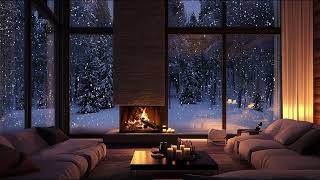 Snowy Solace: Cherish the Calm of Winter Nights and Fireside Bliss