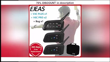A must-have product! EJEAS V4C PLUS +V6C PROx2 Football 3 Referee Intercom Headset 1200M Soccer Fu