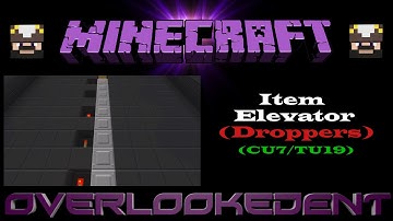 Item Elevator (Droppers) - Minecraft Xbox/Playstation - [Tutorial]