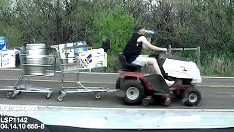 Steve's lawn mower DUI with 10 stolen shopping carts