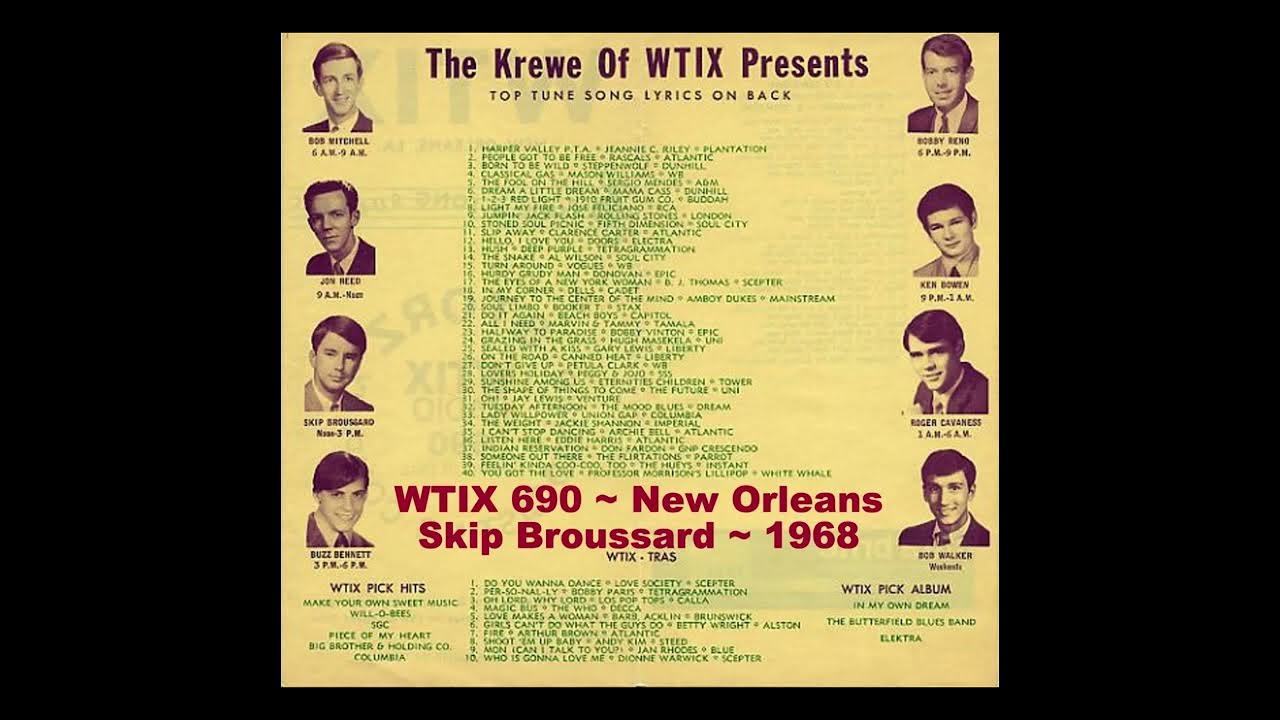 Top 40 radio aircheck wtix am 690 new orleans dj skip broussard