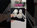 unboxing Meesho silver jhumka with chain