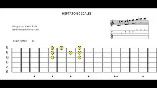 hungarian major scale (lydian dominant #2 scale)