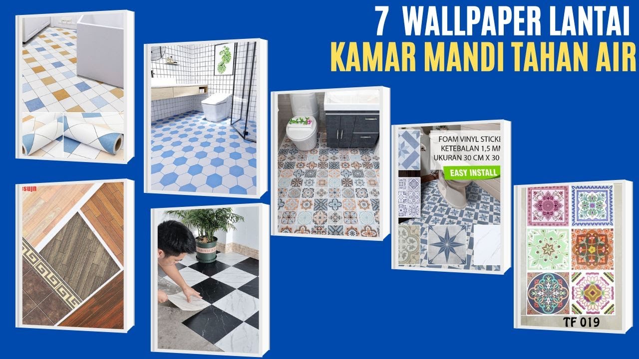 7  Rekomendasi Wallpaper Lantai Kamar Mandi Tahan Air Terbaru
