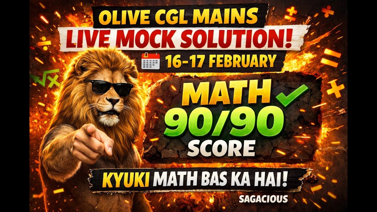 Olive CGL mains live math solution 