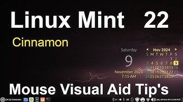 Linux Mint 22 - Cinnamon - Mouse Visual Aid Tips.