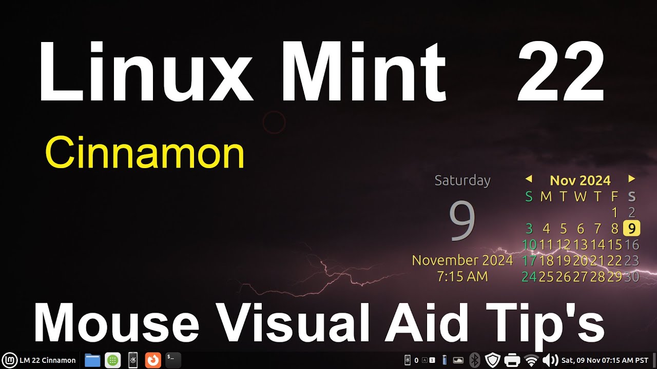 Linux Mint 22 - Cinnamon - Mouse Visual Aid Tips. - YouTube