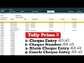 Tally Prime me cheques ki entry kese kre 