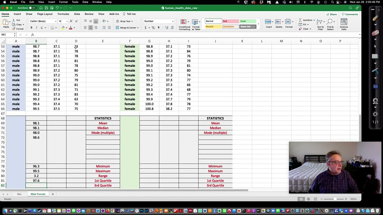 Calculating Descriptive Statistics in Excel