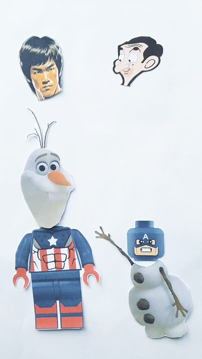 Minecraft captain America 🤣 Olaf ♥️ #minecraft #captainamerica #mrbean #artandcraft