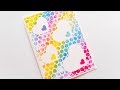 #14 ONE minute TUTORIAL - how to make : greeting CARD - mishellka DIY | colorful heart valentine