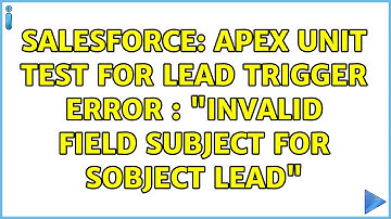 Salesforce: APEX unit test for lead trigger error : "Invalid field subject for Sobject Lead"