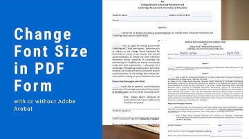 How to Change Font Size in PDF Fillable Form with or without Acrobat?