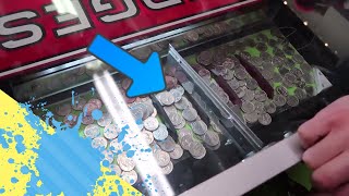 Trying Our Luck with a Coin Pusher! || (Arcade Challenge Wins)