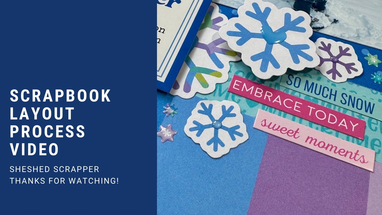 Видео процесса создания верстки для скрапбука // Сезон снежинок // Бульвар Белла // Вкусы месяца ...