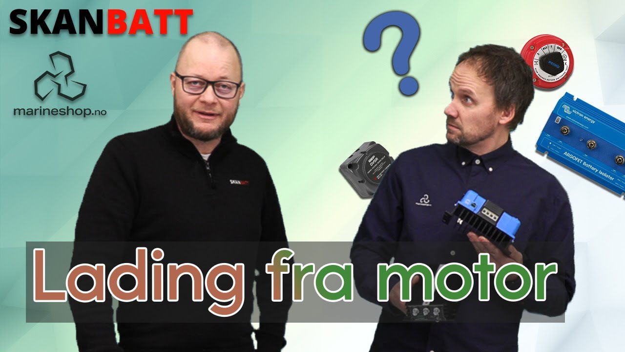 Batteriladere fra båt motor med Marineshop.