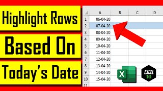 How to Highlight Entire Row Based On Today's Date In Excel
