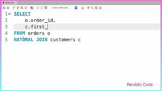 Natural Joins MySQL | MySQL full course | Full tutorial for beginners | #revildo_code