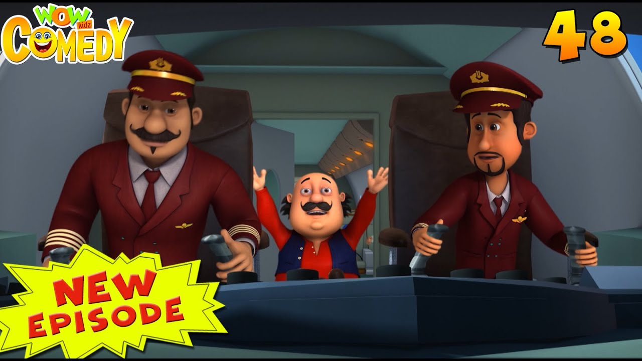 Motu Patlu Cartoon in Hindi  Motu The Pilot  Cartoons for Kids  Wow Kidz Comedy   spot