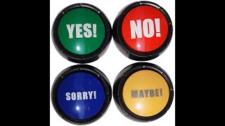 Joffreg Set of 4: The NO, YES, Sorry and Maybe Buttons