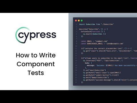 How to write component tests with Cypress