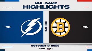 NHL Highlights | Lightning vs. Bruins - Oct 13, 2025
