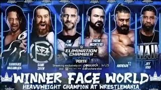 ⁣WWE Elimination Chamber 2024 Men's Chamber Match Card