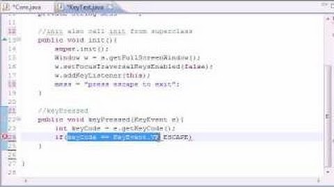 Java Game Development - 29 -  Handling Key Events