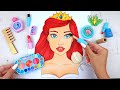 Asmr wedding makeup with wooden cosmetics for mermaid ariel 