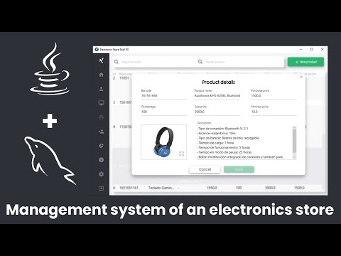 Electronic Store Management System DEMO with JavaFX - MySQL