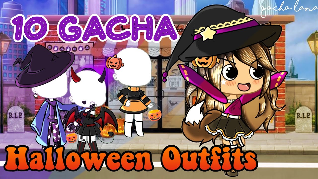 🌻 10 Gacha life halloween outfits 🌻 ✯ couple version ✯.
